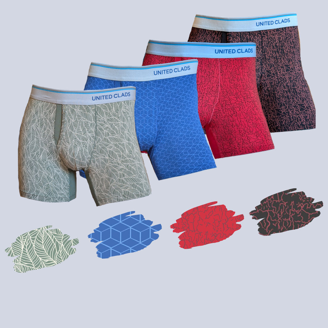 Men's Premium Quality Classic Fit Boxer Briefs 3 Pack - Red