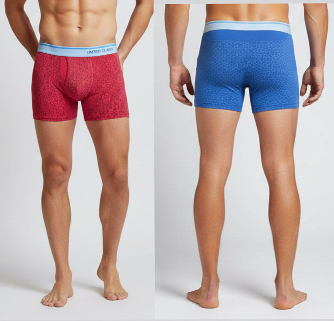 Men's Premium Quality Classic Fit Boxer Briefs 3 Pack - Red