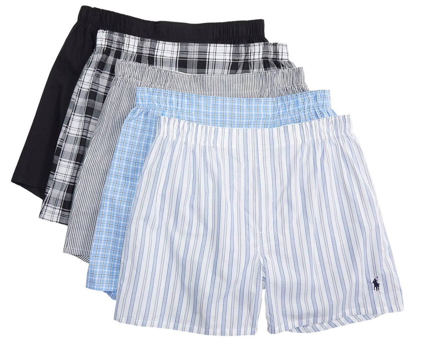 Polo Ralph Lauren 5 Pack Woven Boxers – Assorted Check