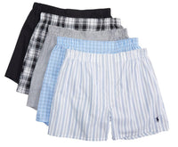 Polo Ralph Lauren 5 Pack Woven Boxers – Assorted Check