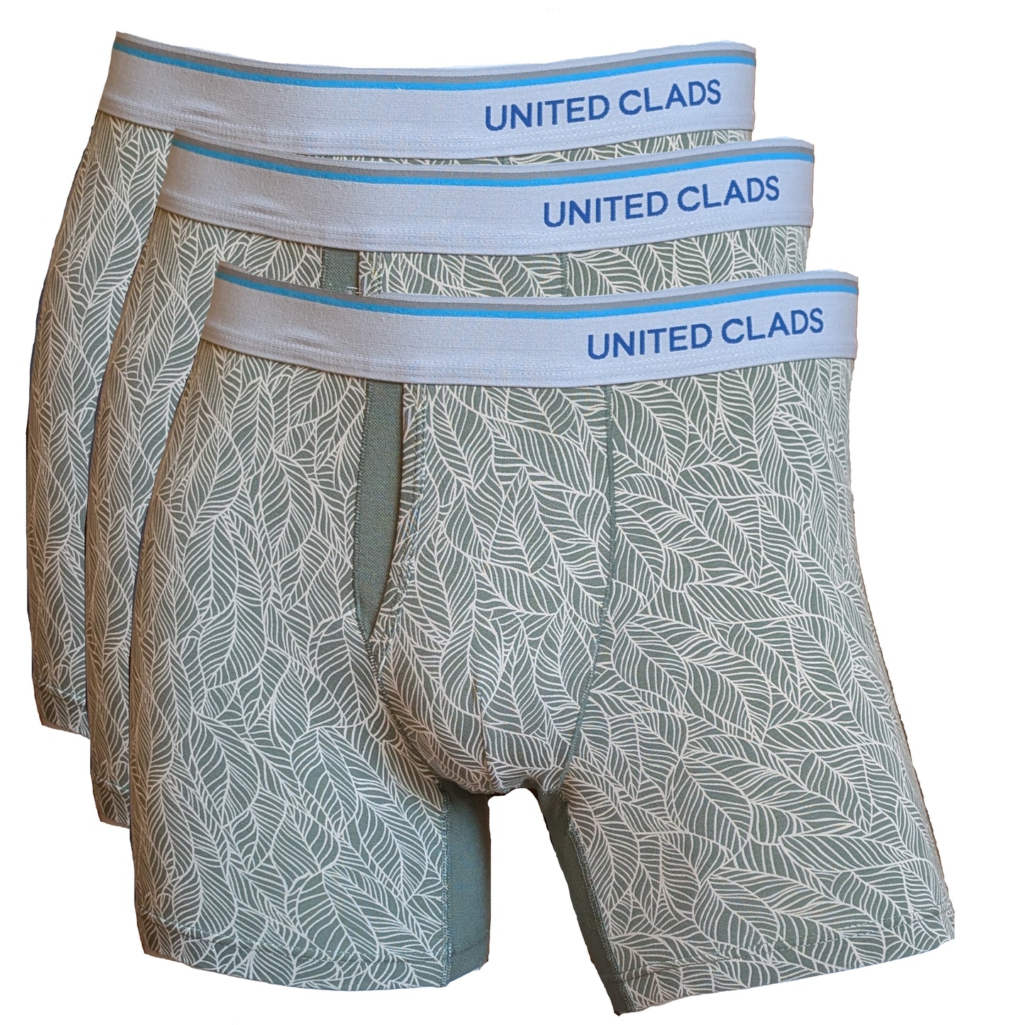 Men's Premium Quality Classic Fit Boxer Briefs 3 Pack - Olive Green