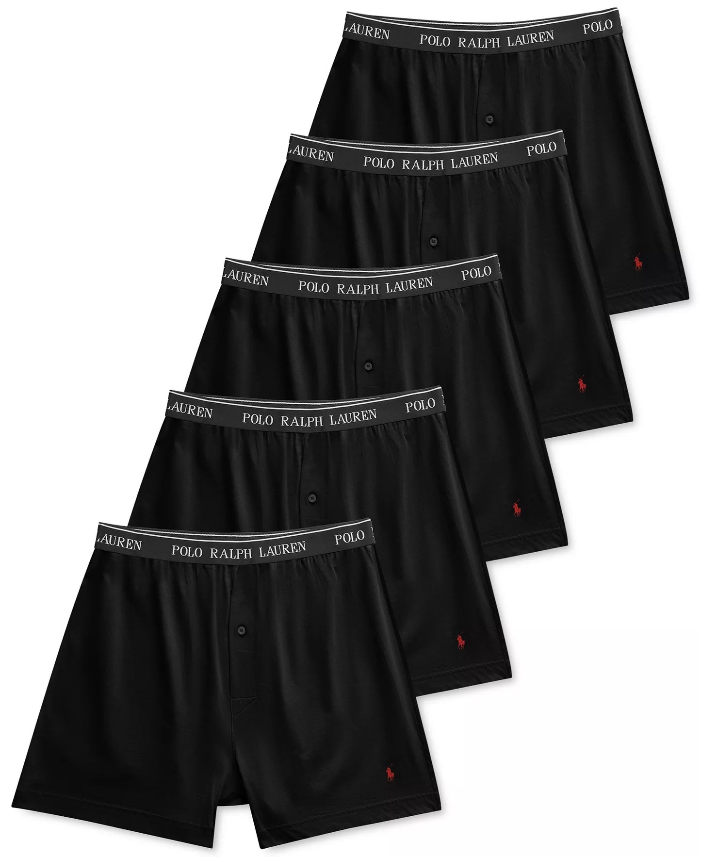 Polo Ralph Lauren 5 Pack Knit Boxers - Black