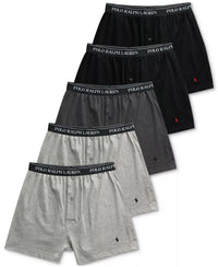 Polo Ralph Lauren 5 Pack Knit Boxers - Grey